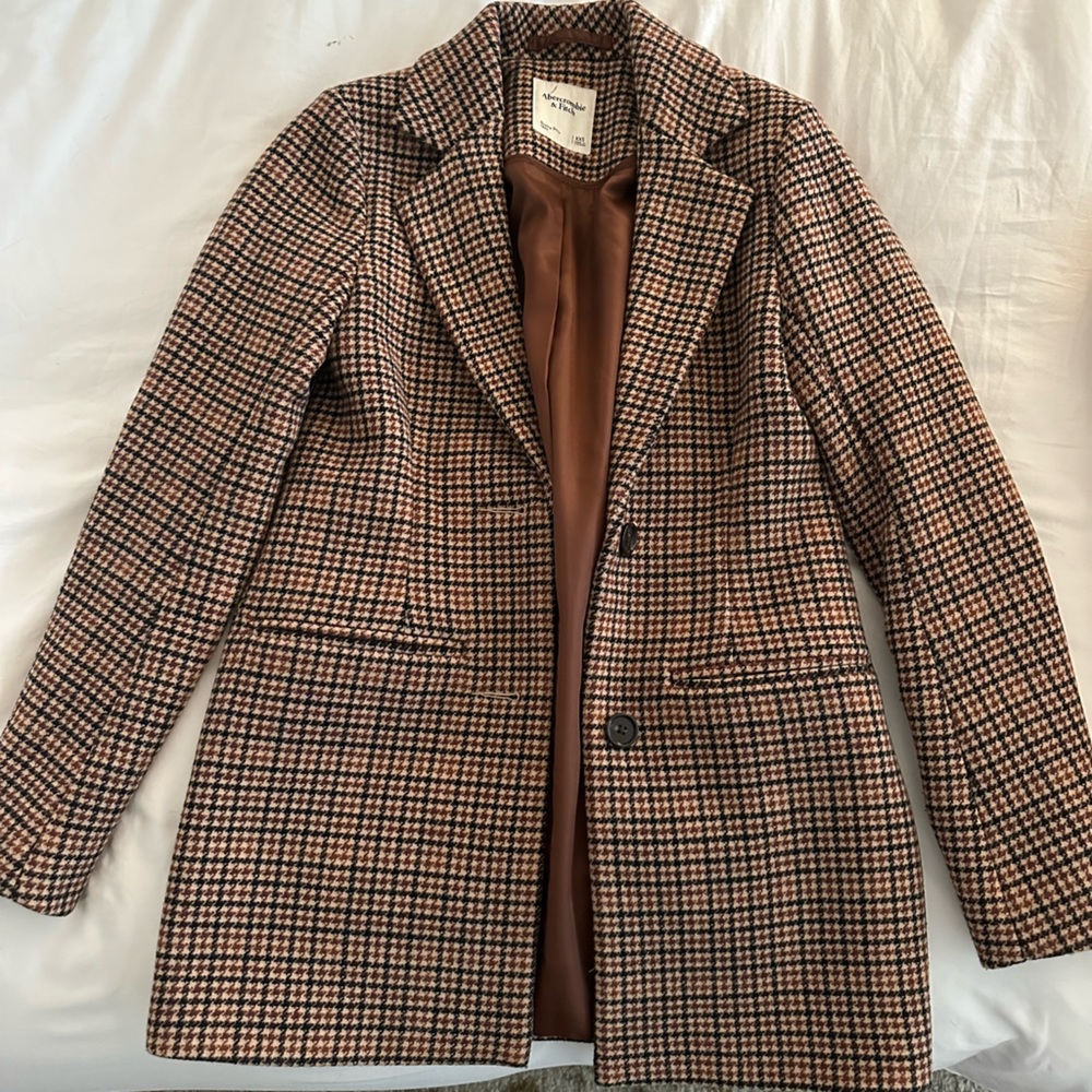 Plaid Wool Blazer